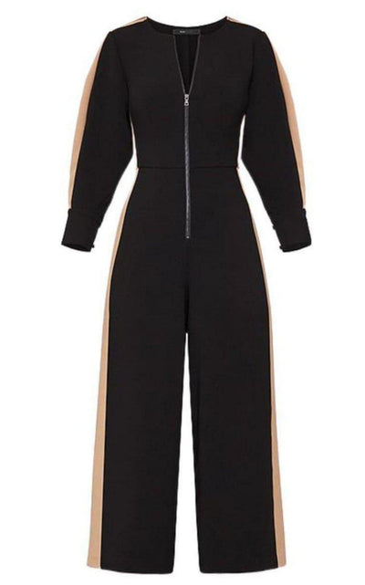 BCBGMAXAZRIA Zip - front Cropped Wide Leg Jumpsuit - Runway Catalog