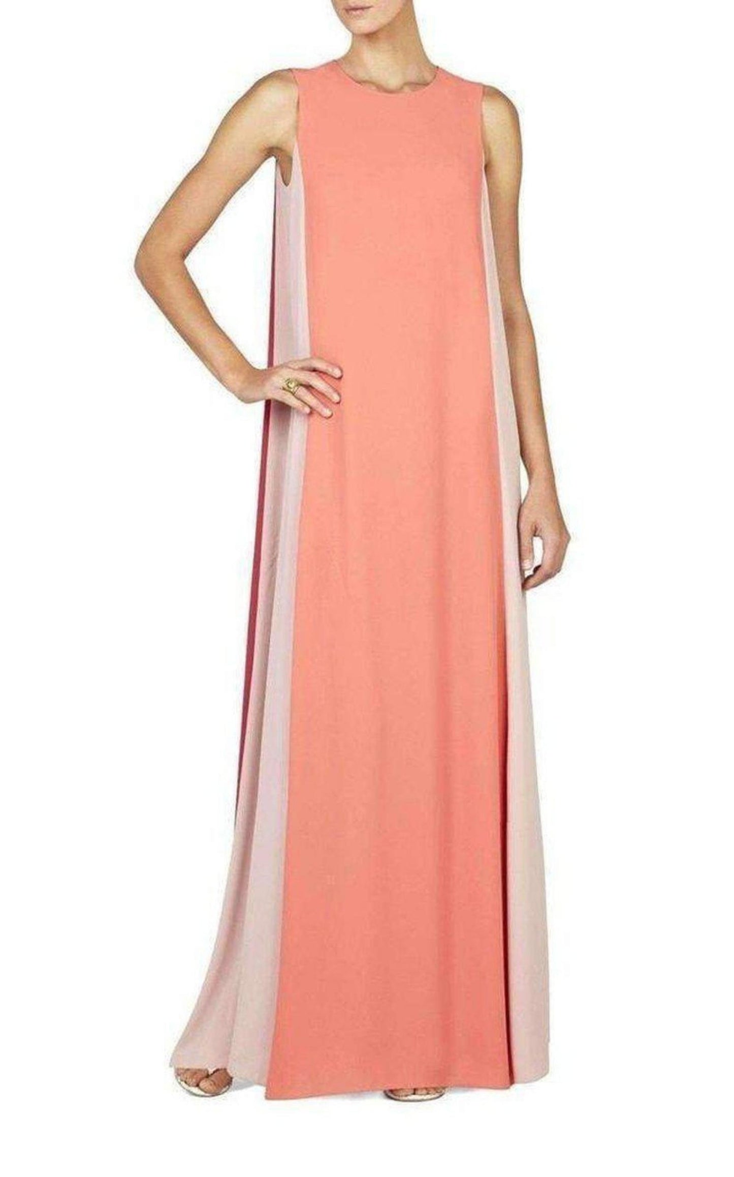 Bethanie Sleeveless Color-Blocked Maxi Dress