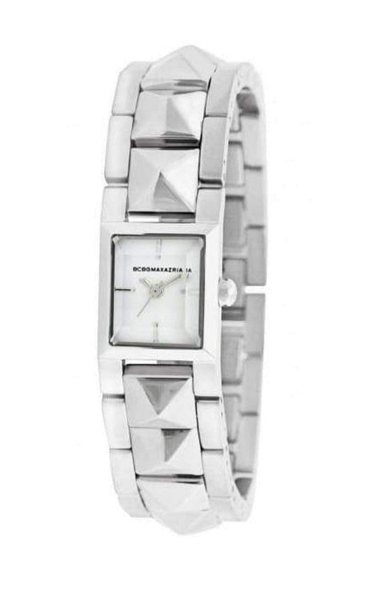 BG8302 Eclectic Rectangle Tank Silver Pyramid Bracelet Watch