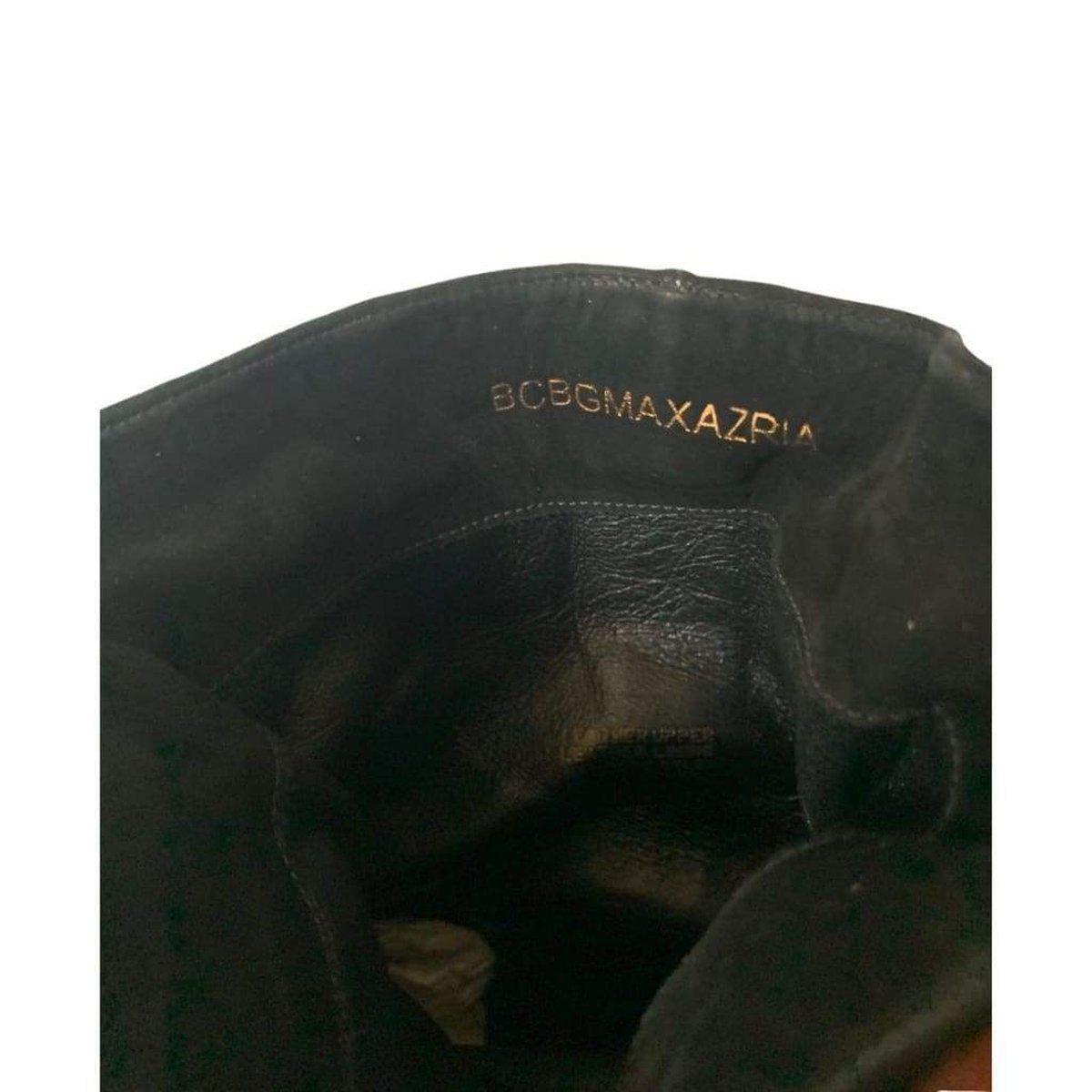 BCBGMAXAZRIA-Black Comfortable Leather Boots - Runway Catalog