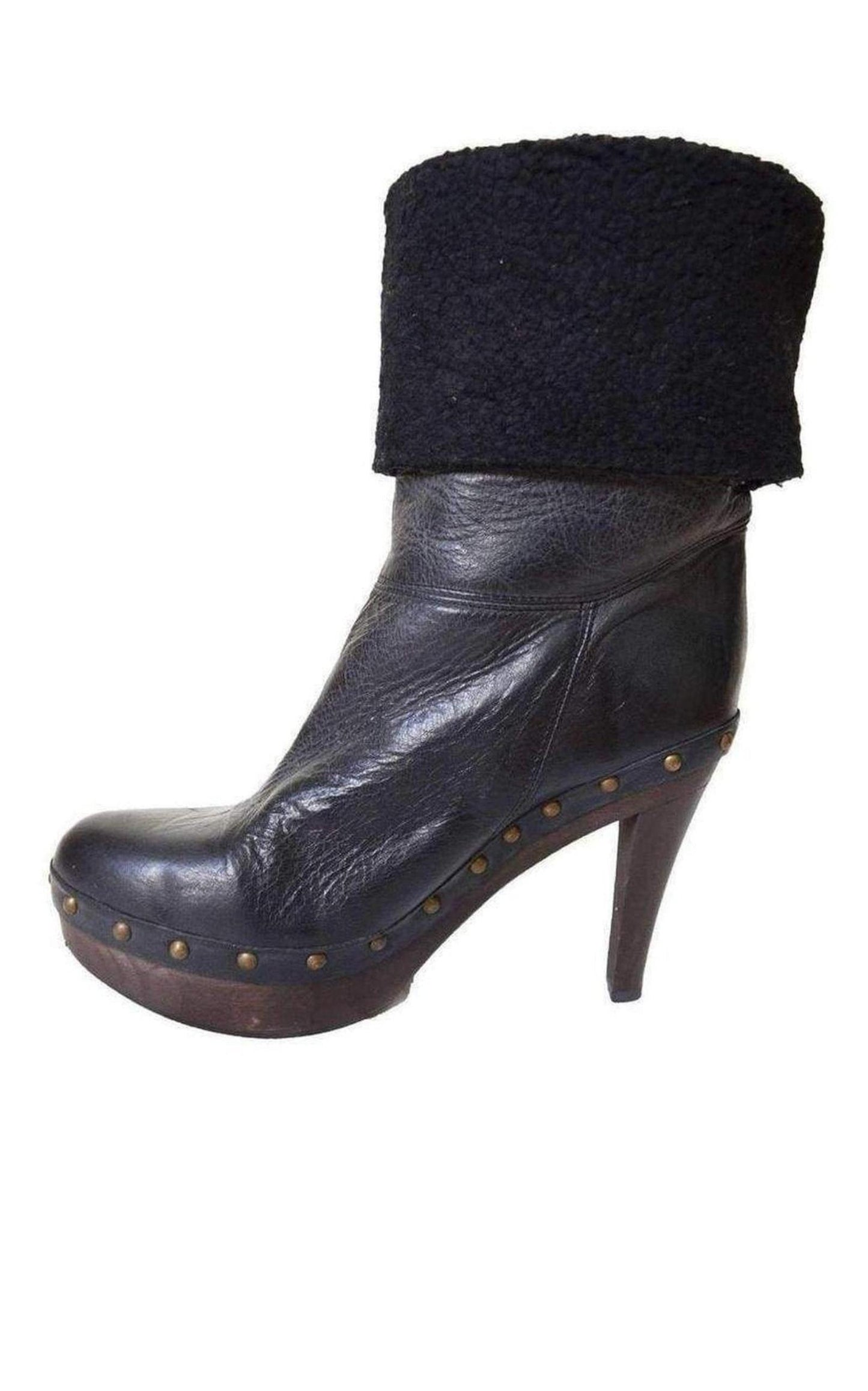  Paloma BarceloBlack Leather Boots - Runway Catalog