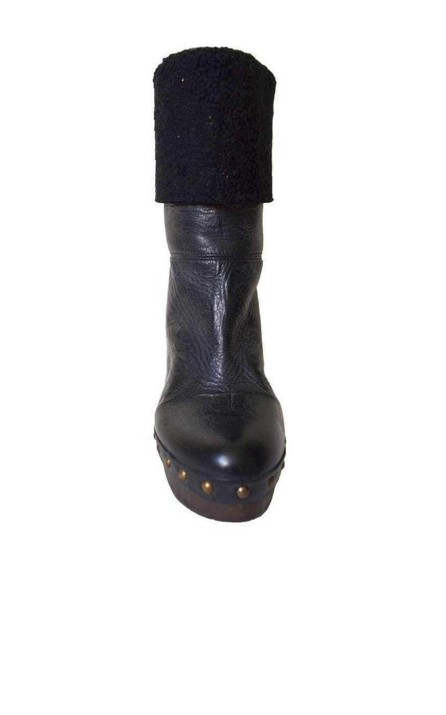 Paloma BarceloBlack Leather Boots - Runway Catalog