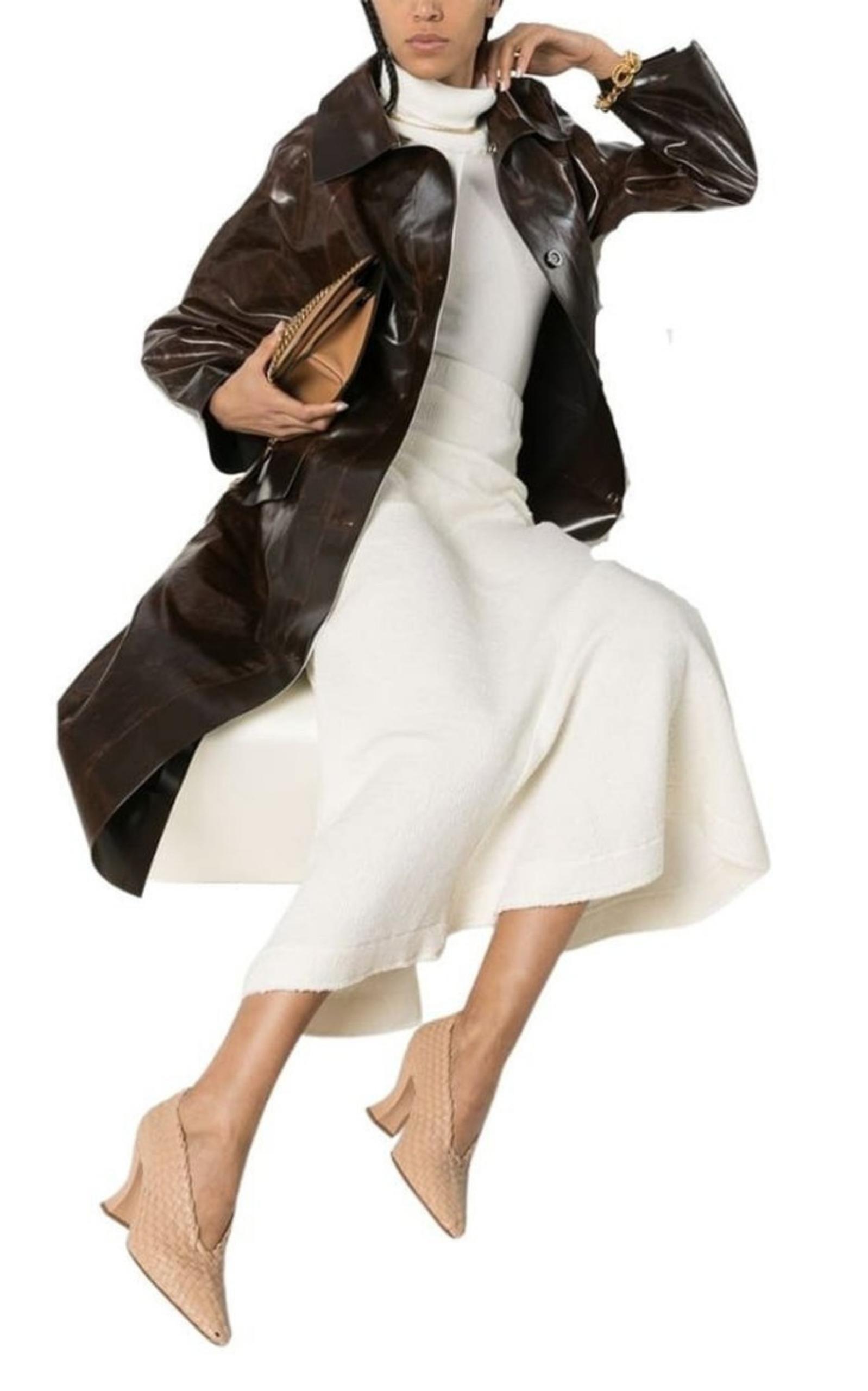 Bottega Almond Leather Pumps Runway Catalog