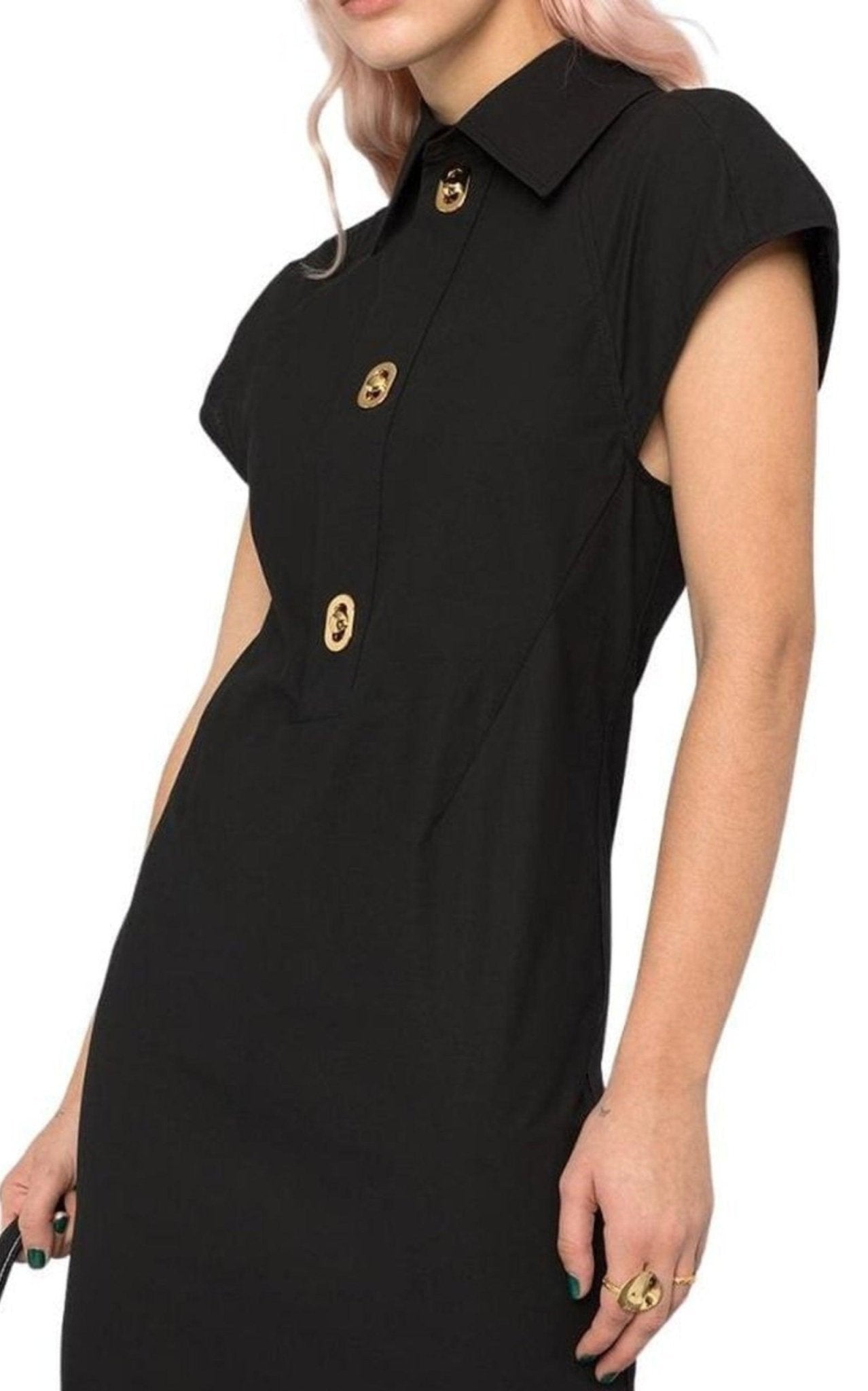 Bottega Veneta Button - detailed Cotton - blend Midi Shirt Dress - Runway Catalog