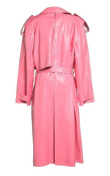 Convertible Crinkled Glossed-leather Trench Coat Bottega Veneta