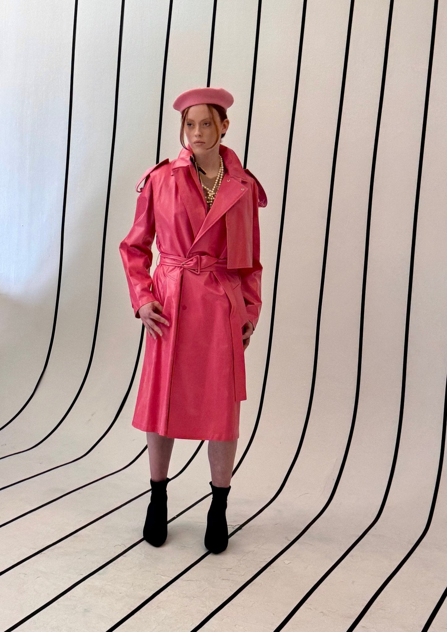 Bottega Veneta Convertible Crinkled Glossed - leather Trench Coat - Runway Catalog