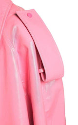 Convertible Crinkled Glossed-leather Trench Coat Bottega Veneta