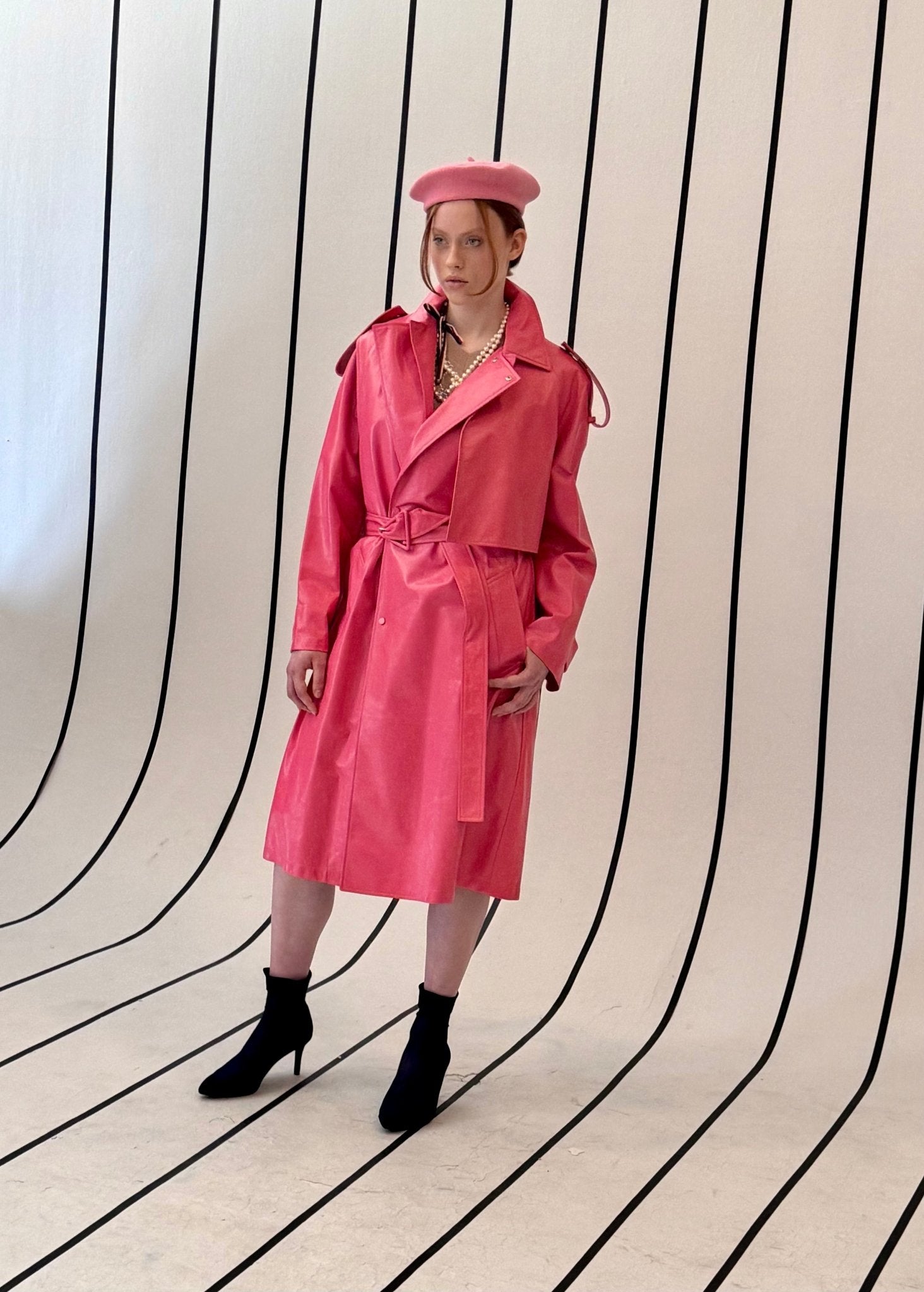 Bottega Veneta Convertible Crinkled Glossed - leather Trench Coat - Runway Catalog