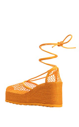 Leather and Mesh Espadrilles Bottega Veneta