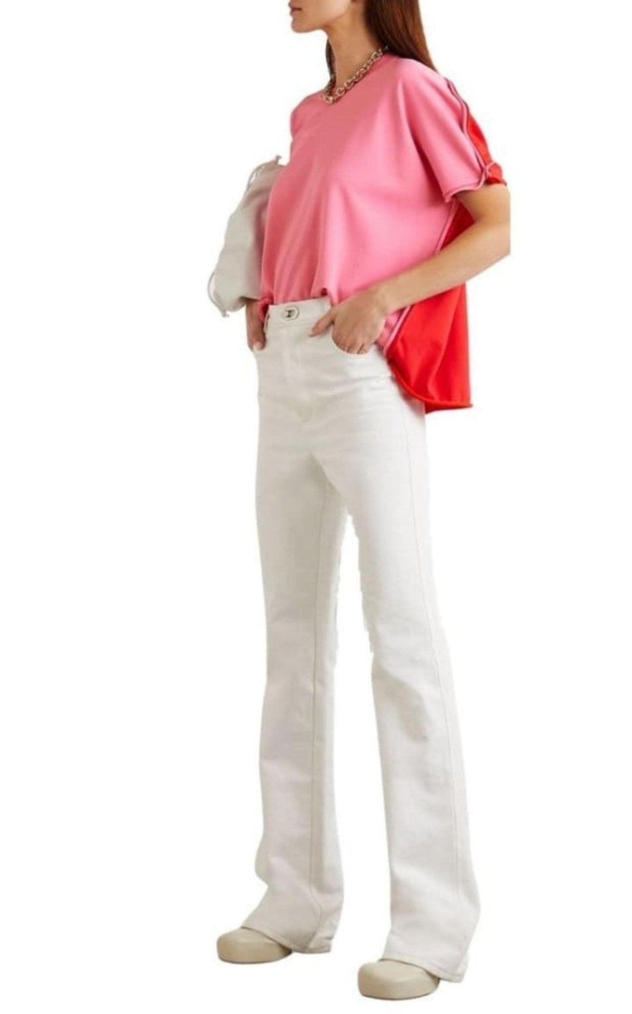 Bottega Veneta Two - tone Jersey T-shirt - Runway Catalog