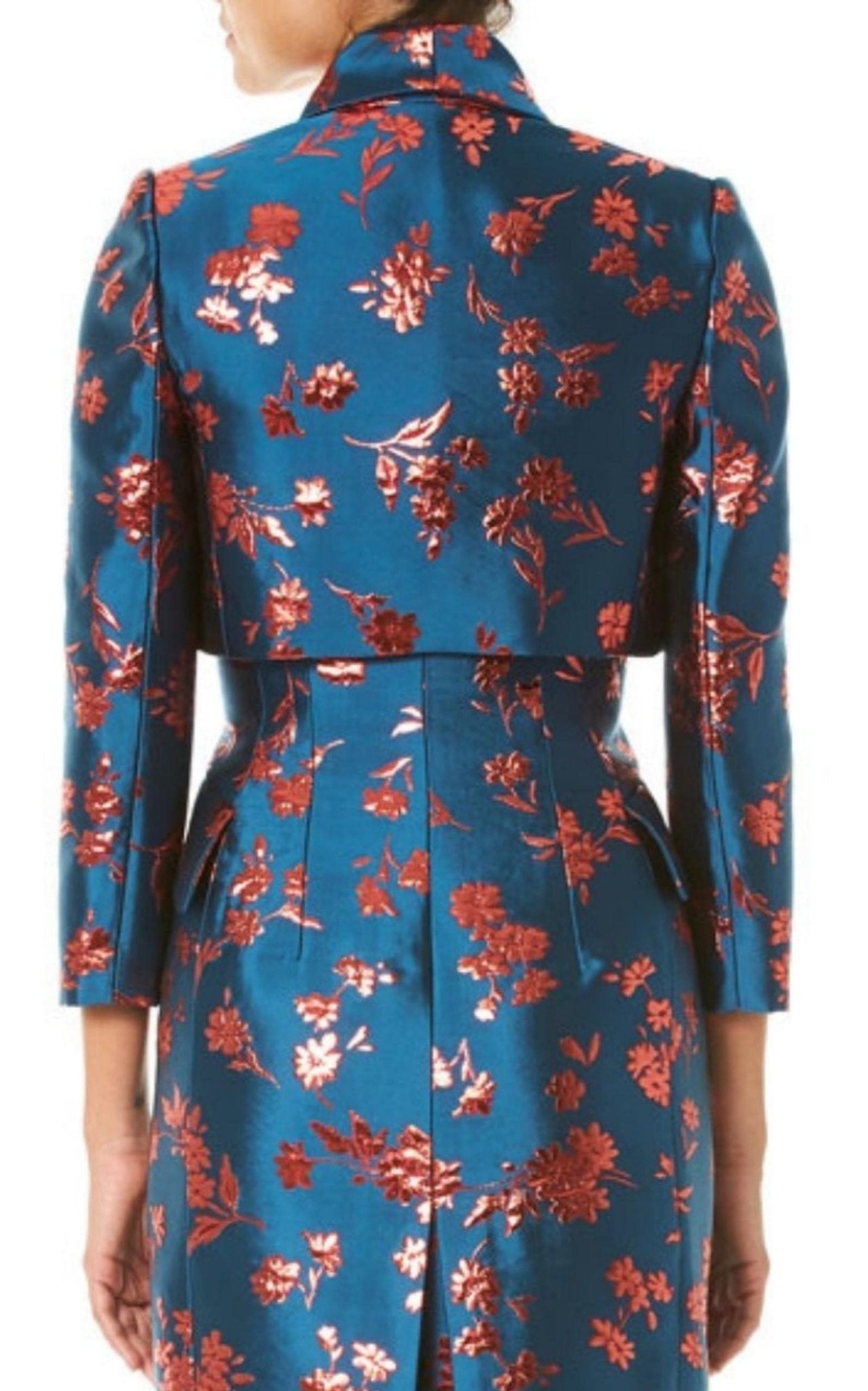 Carolina Herrera Floral Cropped Bolero Jacket - Runway Catalog