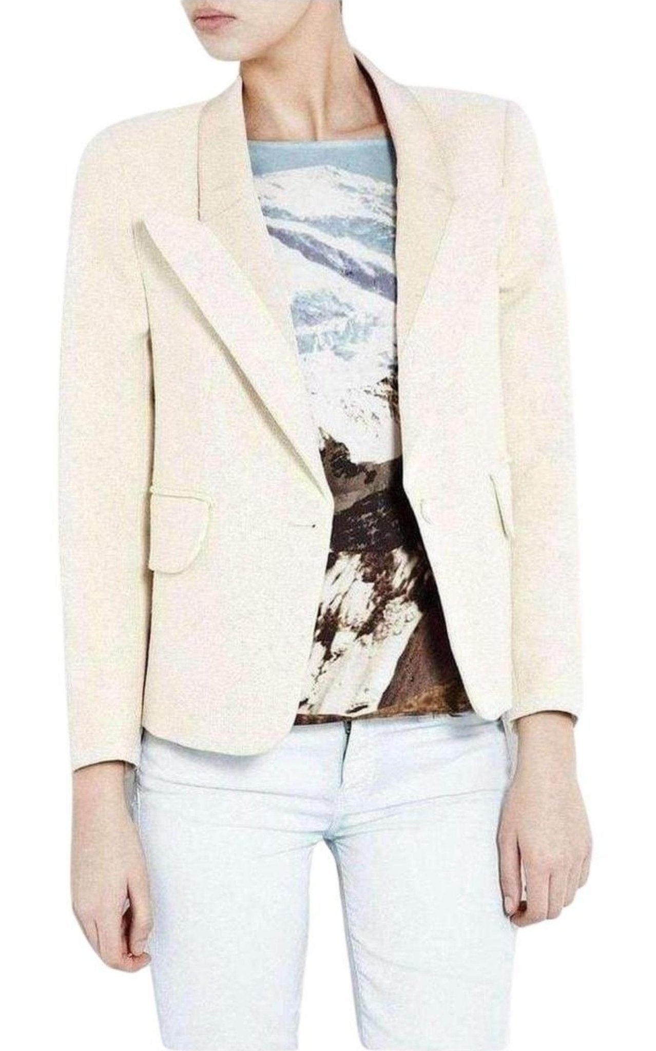 Carven Contrast Revere Woven Jacket - Runway Catalog