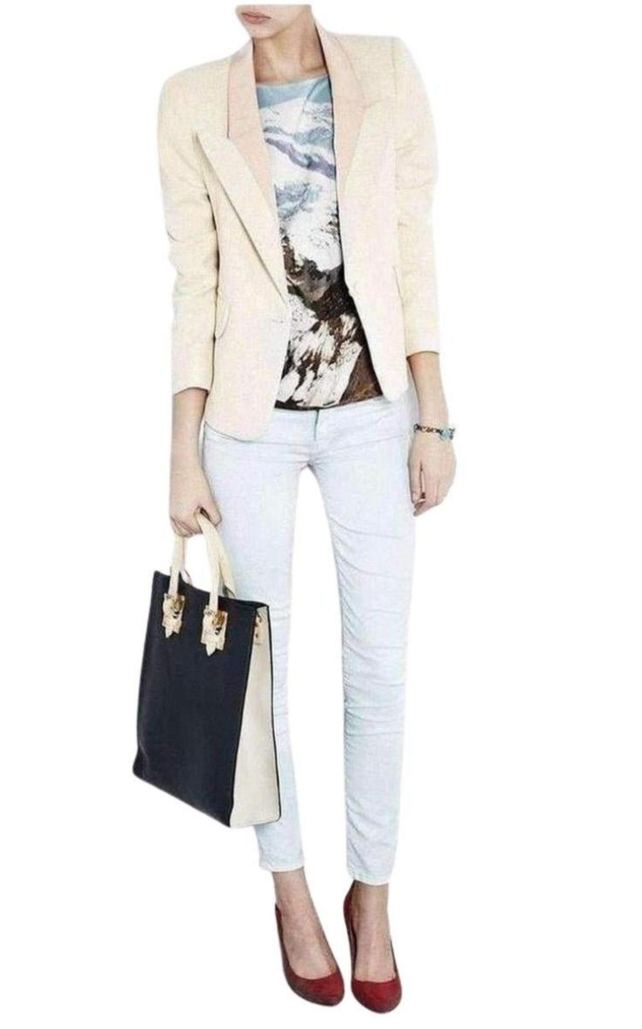 Carven Contrast Revere Woven Jacket - Runway Catalog