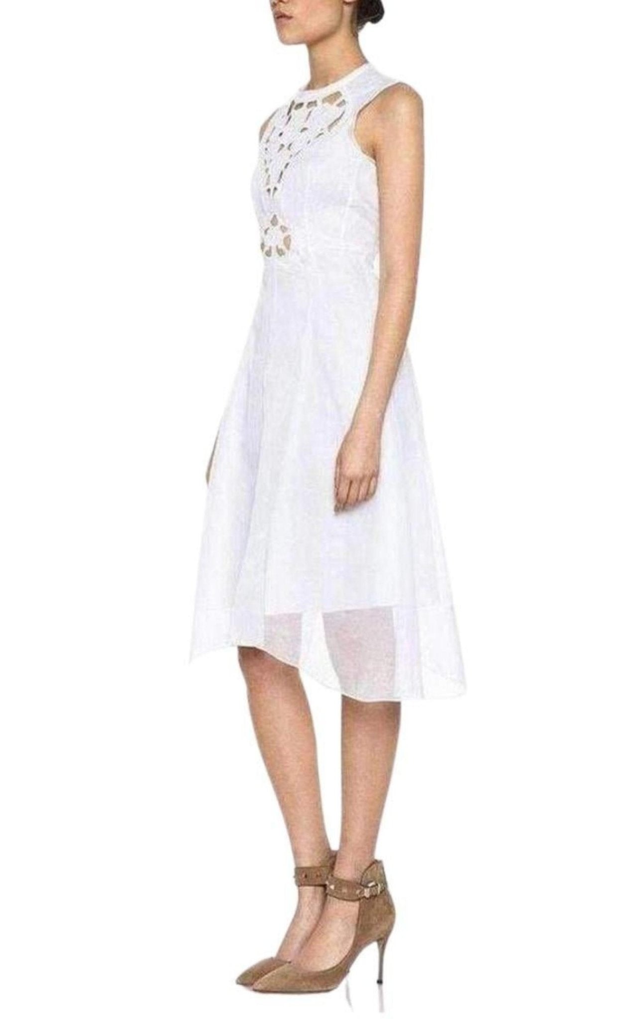 Carven Cutout Cotton Organza Dress - Runway Catalog