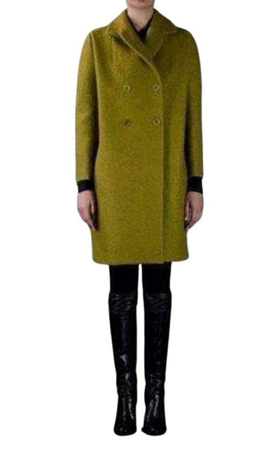 Carven Double Breasted Green Oversized Pea Coat - Runway Catalog