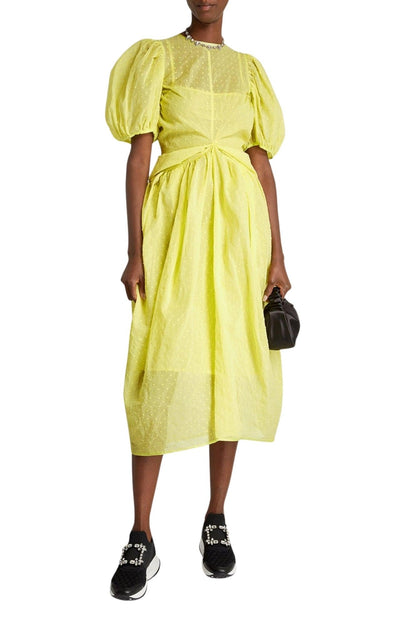 Cecilie Bahnsen Juniper Puff - Sleeved Midi Dress - Runway Catalog
