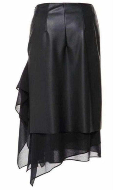 Cedric Charlier Black Layered Skirt - Runway Catalog