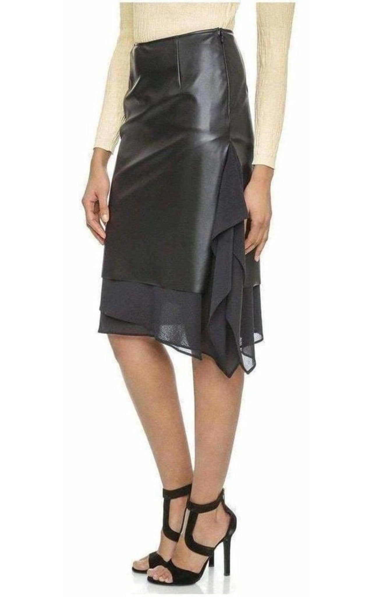 Cedric Charlier Black Layered Skirt - Runway Catalog