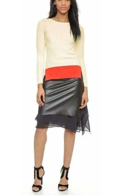 Cedric Charlier Black Layered Skirt - Runway Catalog