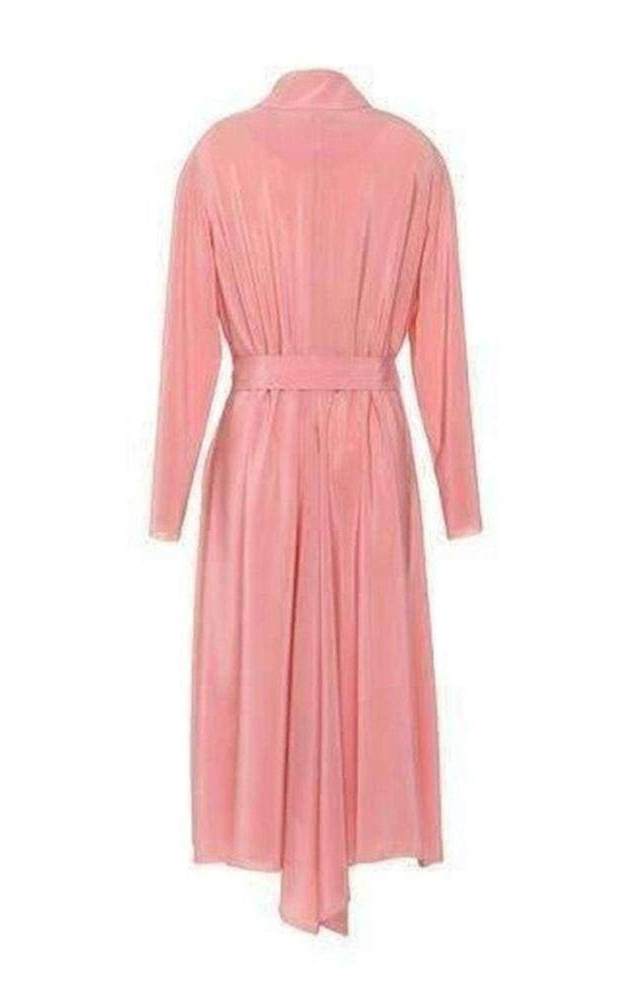 Cedric Charlier Pink Silk Georgette Trench Coat - Runway Catalog