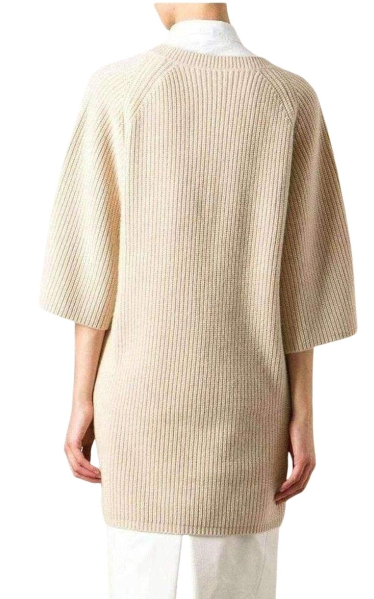 Chloe Beige Cashmere Knit Sweater - Runway Catalog