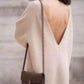 Beige Cashmere Knit Sweater Chloe