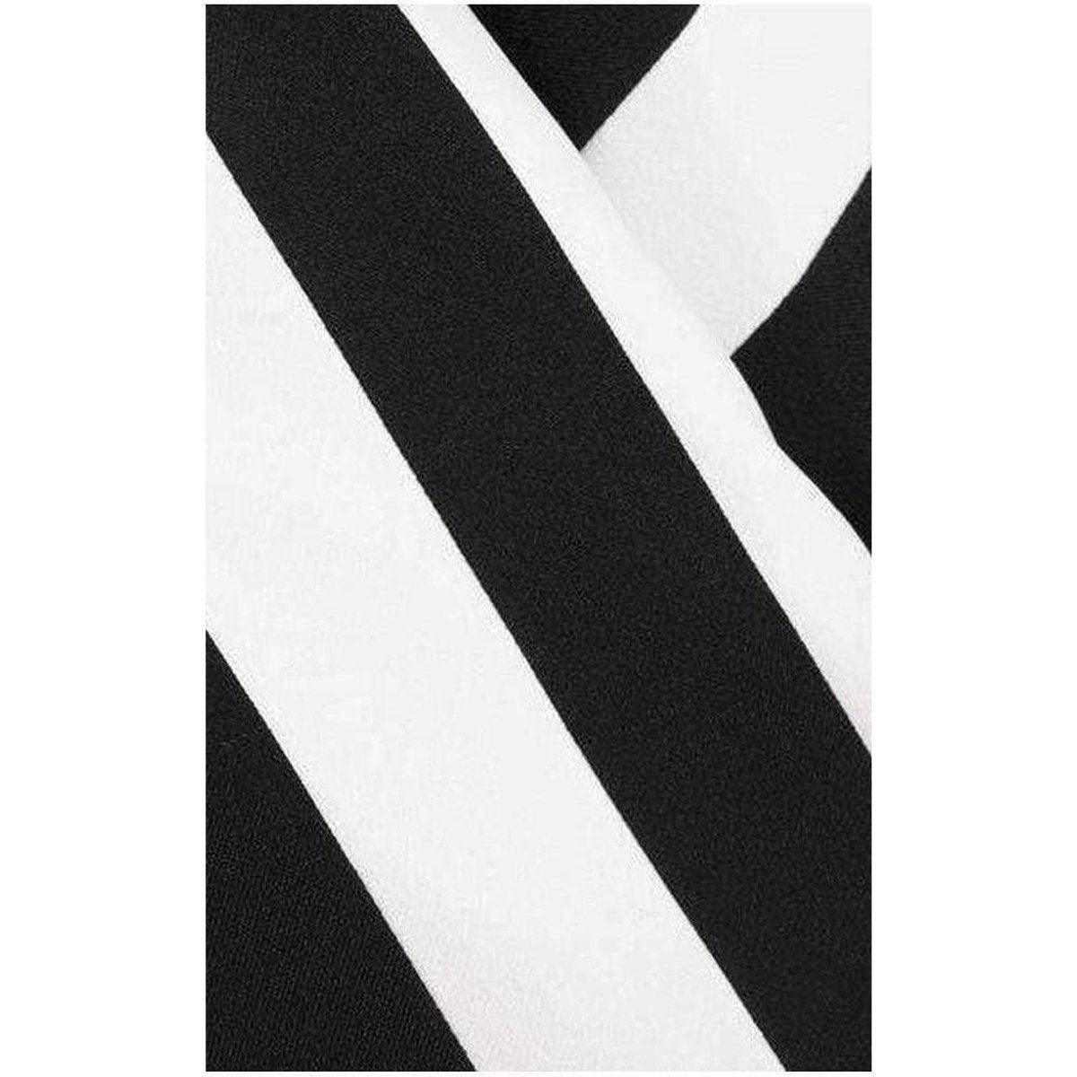 Chloe Black and White Monochrome Crepe Shift Dress - Runway Catalog