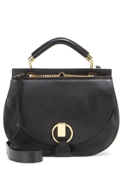 Chloe Black Leather Goldie Shoulder Bag - Runway Catalog