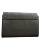 Black Leather Swarovski Crystal Clutch Chloe