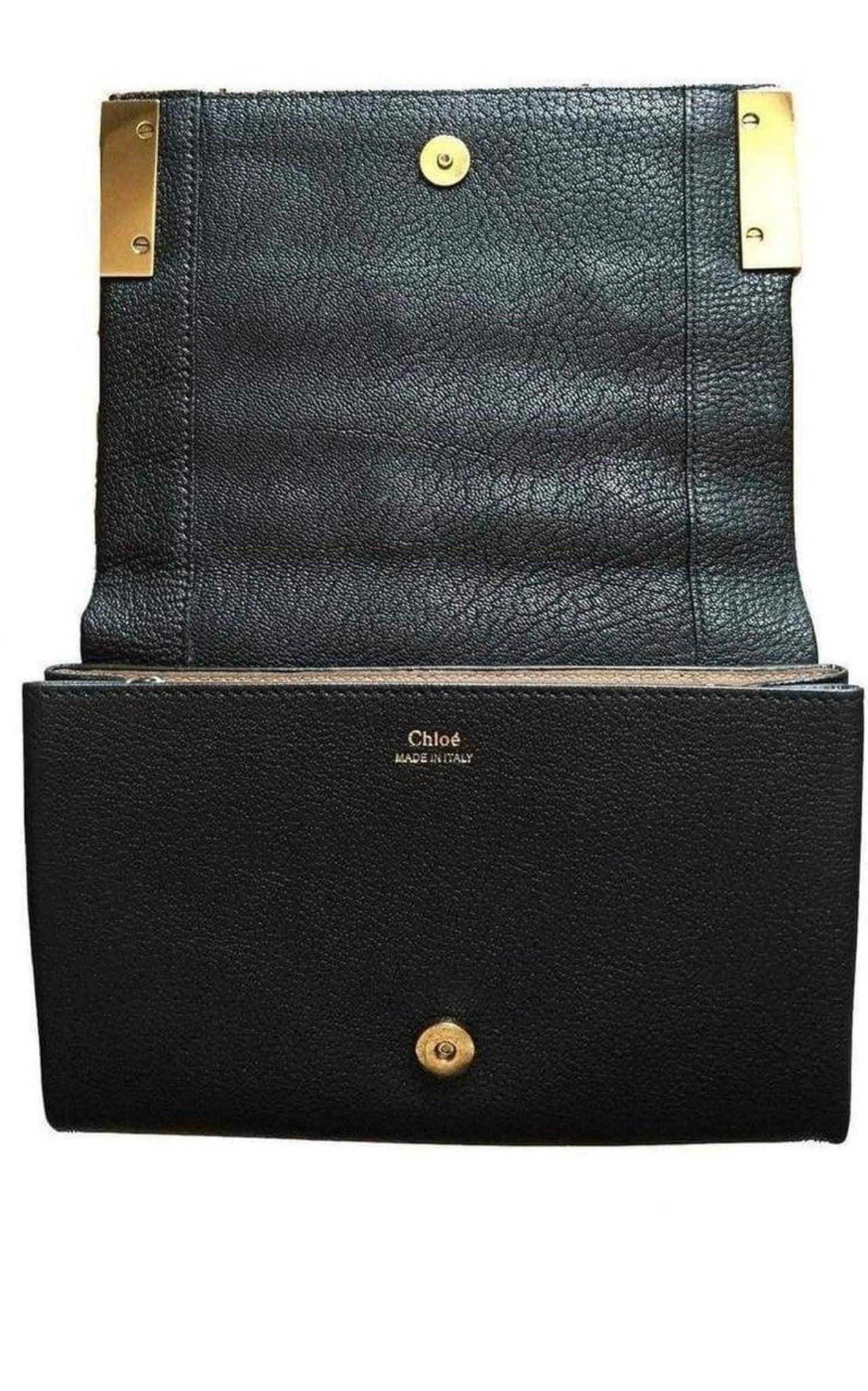 Chloe Black Leather Swarovski Crystal Clutch - Runway Catalog