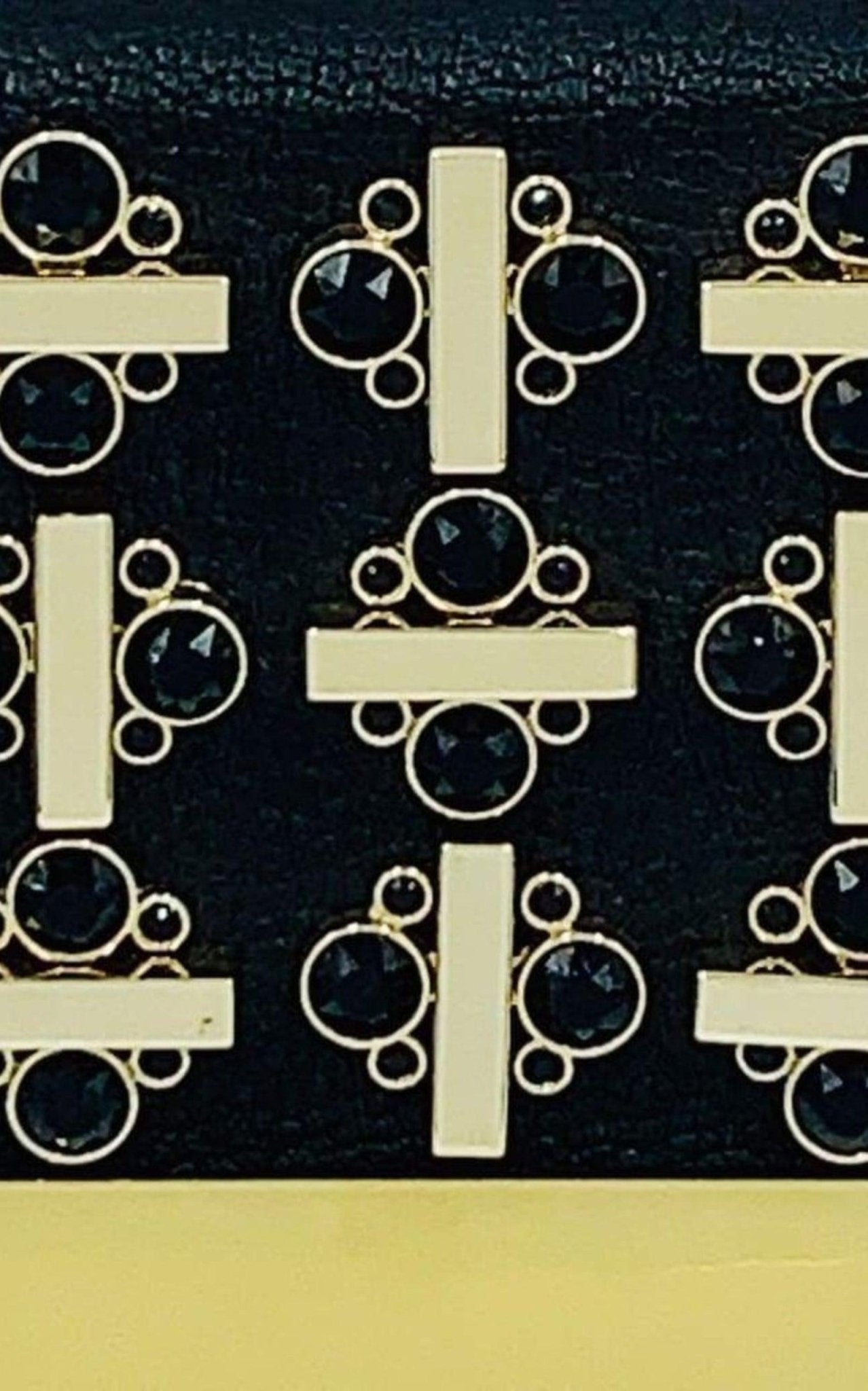 Chloe Black Leather Swarovski Crystal Clutch - Runway Catalog