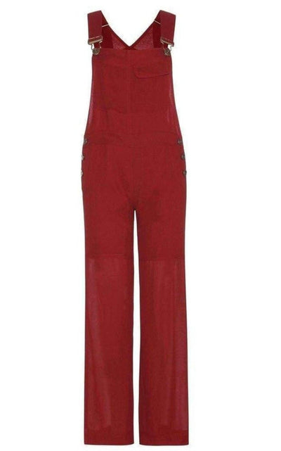 Chloe Burgundy Cheer Panel Jumpsuit - Runway Catalog