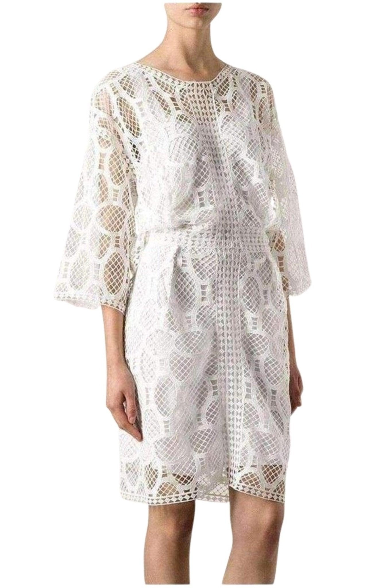 Chloe Crochet Lace Cotton Dress - Runway Catalog