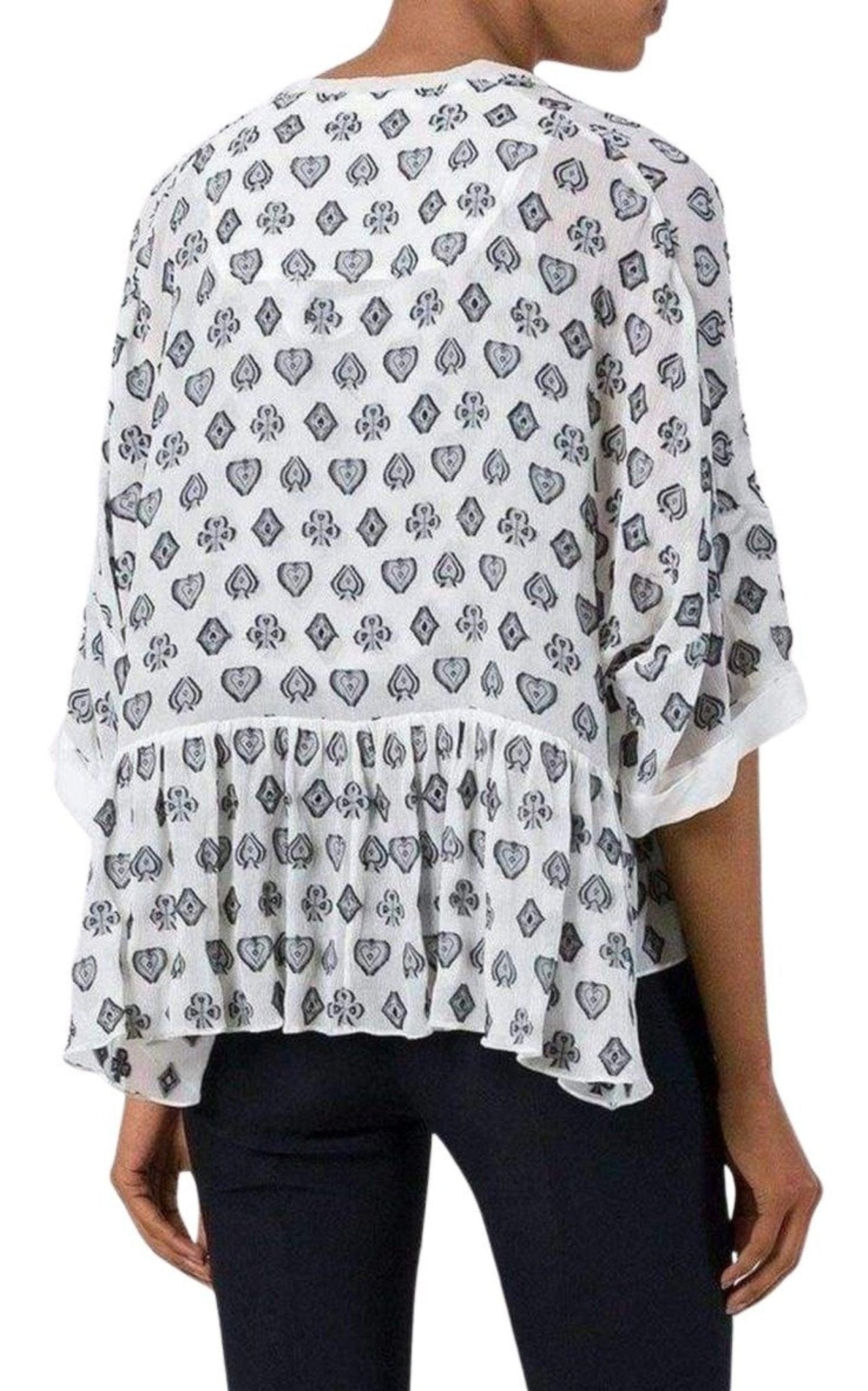 Chloe Fil Coupé Two Overlapping Silk Tops - Runway Catalog