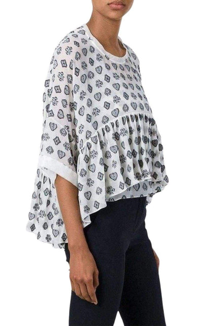 Chloe Fil Coupé Two Overlapping Silk Tops - Runway Catalog