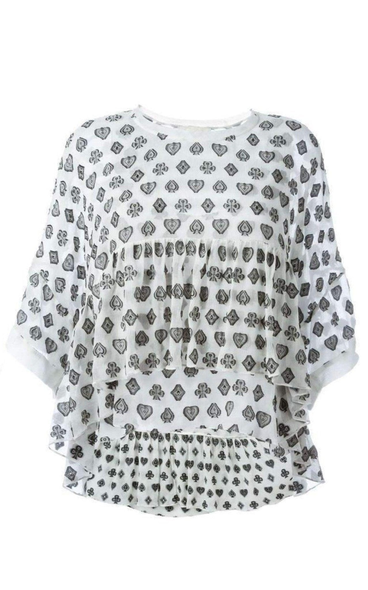 Chloe Fil Coupé Two Overlapping Silk Tops - Runway Catalog