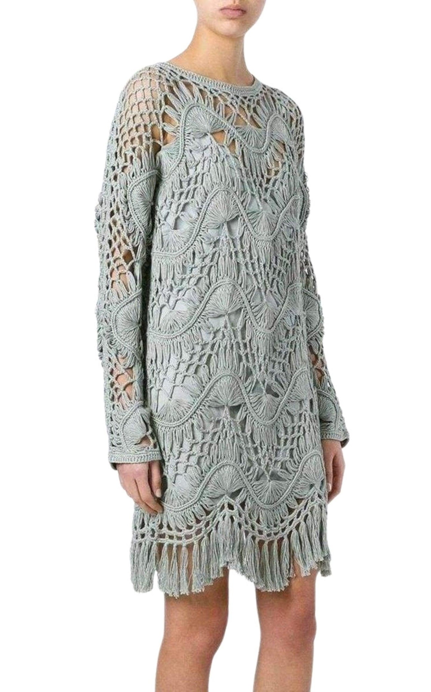 Fringed Macrame Dress Chloe