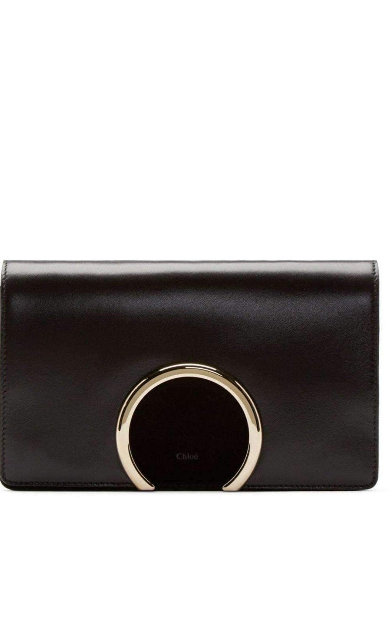 Chloe Gabrielle Black Leather Clutch - Runway Catalog
