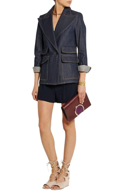 Chloe Gabrielle Burgundy Leather Clutch - Runway Catalog