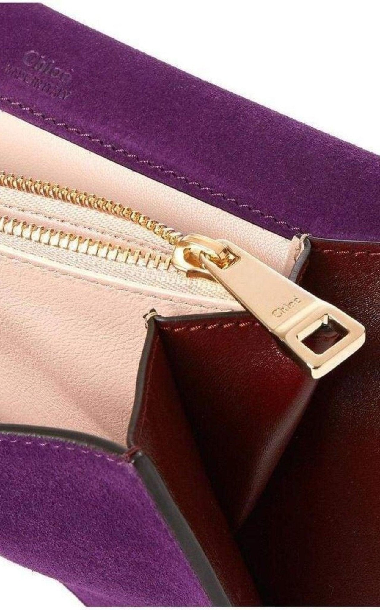 Chloe Gabrielle Burgundy Leather Clutch - Runway Catalog