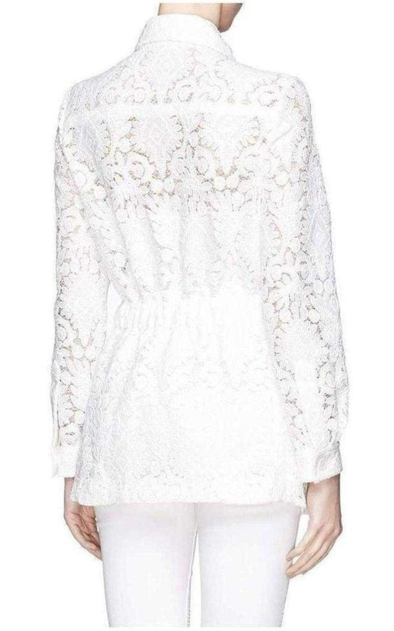 Chloe Guipure Embroidery Lace Shirt Coat - Runway Catalog