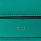 Jade Green Leather Clutch Chloe