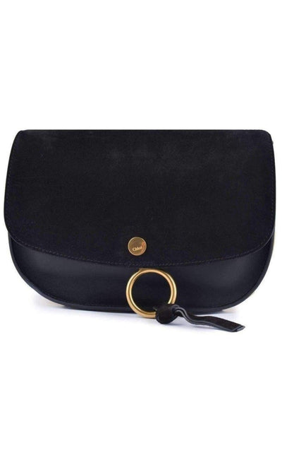 Chloe Kurtis Black Leather and Suede Bag - Runway Catalog