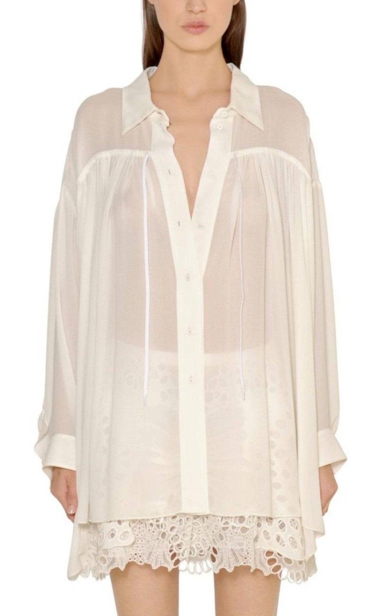 Chloe Oversize fine Crepe Shirt - Runway Catalog