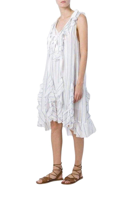 Ruffled Silk Blend Loose Dress Chloe