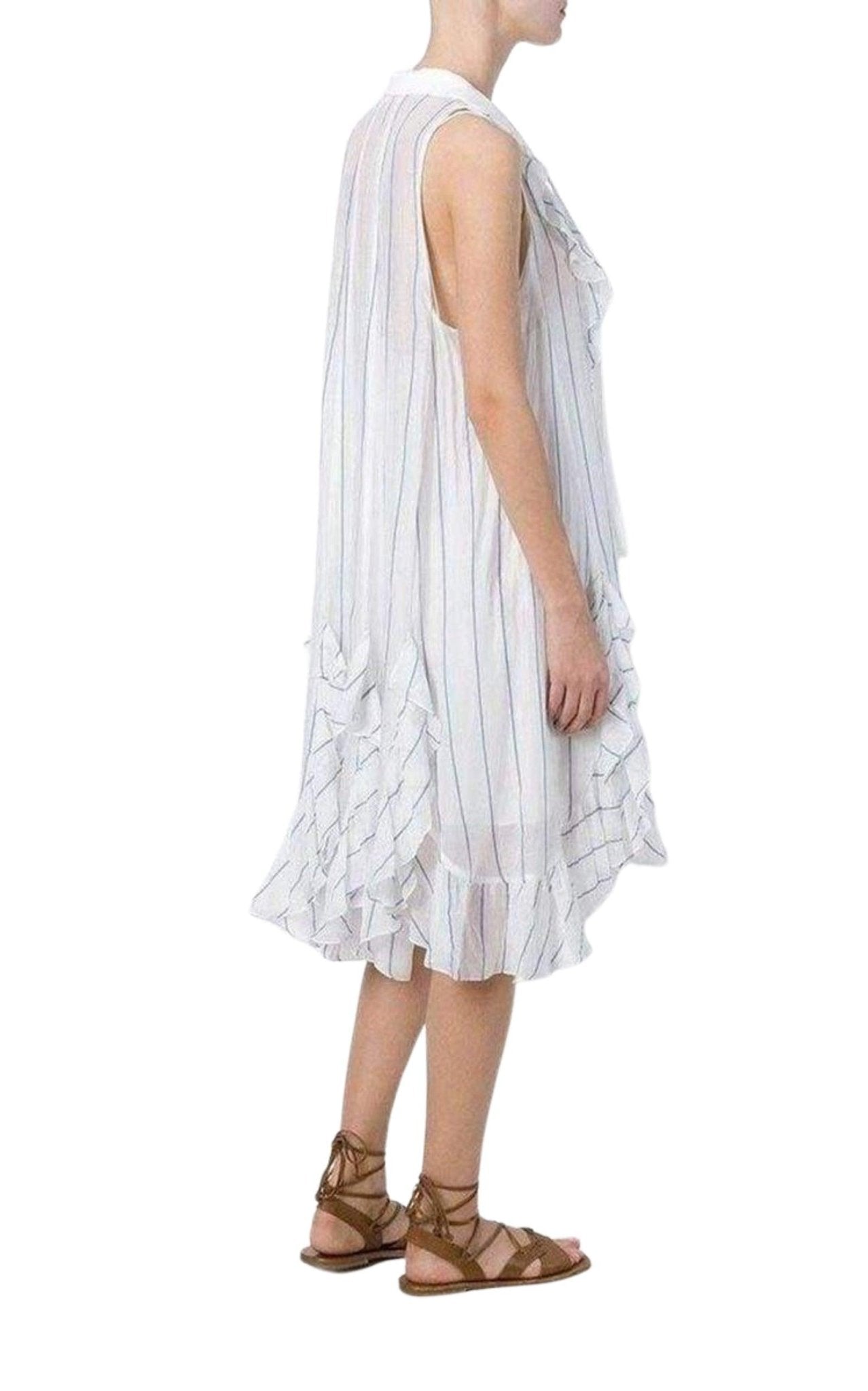 Chloe Ruffled Silk Blend Loose Dress - Runway Catalog
