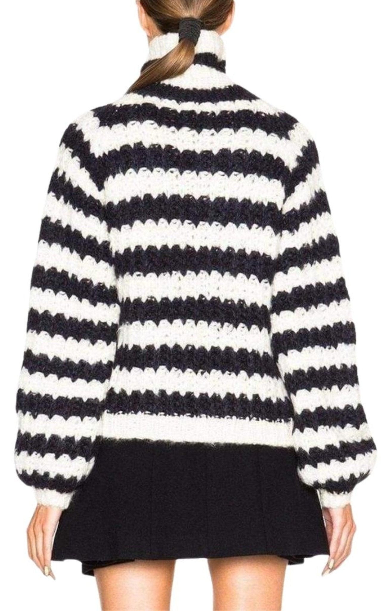 Chloe Striped Mohair Blend Sweater - Runway Catalog