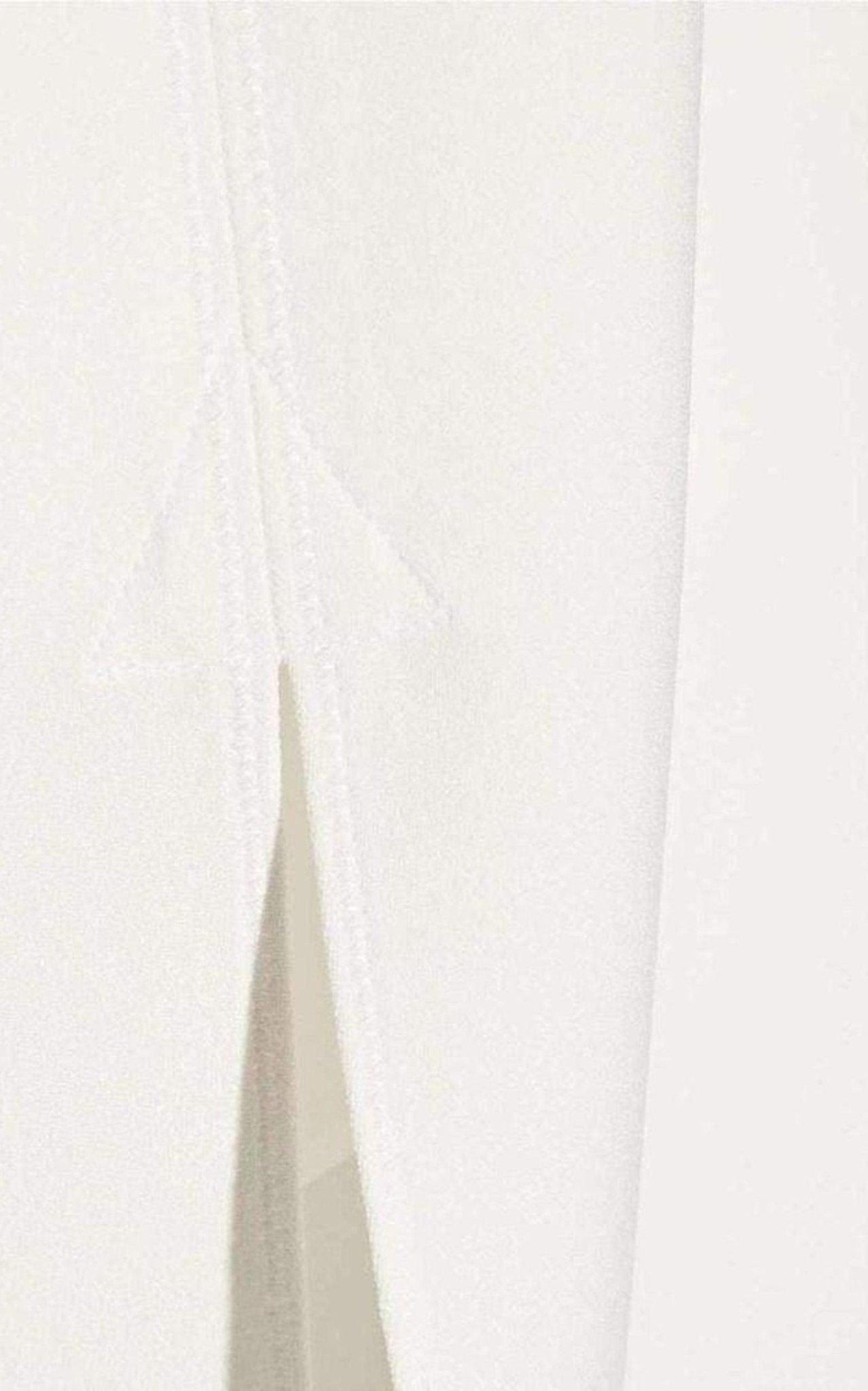 Chloe White Crepe Slit Knee Length Skirt - Runway Catalog