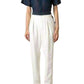 White Embroidered Cotton Pants Chloe