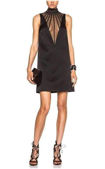 Christopher Kane Abstract Boning Black Dress - Runway Catalog
